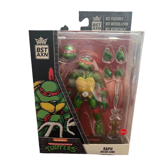 NEW Teenage Mutant Ninja Turtles BST AXN Raphael Action Figure [Arcade Game] - Picture 1 of 5